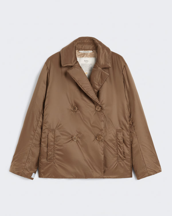 The Cube Padded Double-Breasted Jacket in Water-Repellent Canvas
